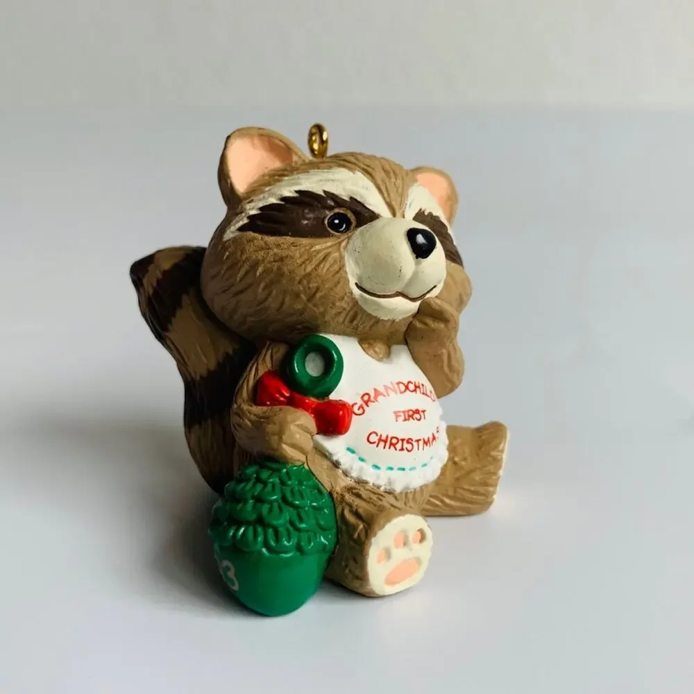 1993 Hallmark Baby Raccoon Ornament